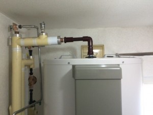 施工後電気温水器