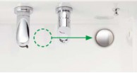 大型洗面ボウル排水口
