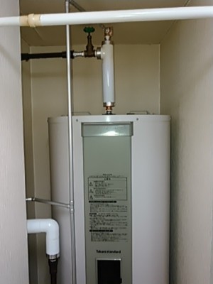 施工後電気温水器