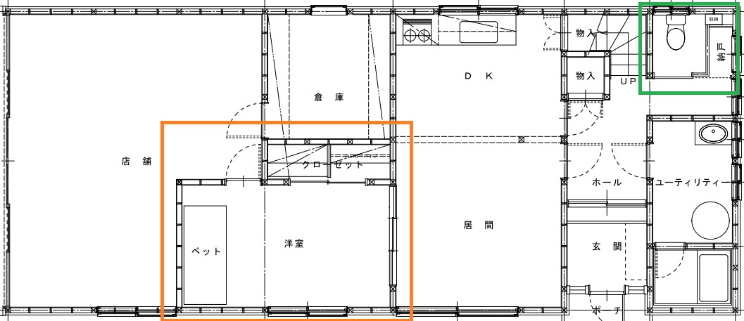 施工後平面図線