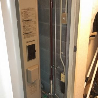 給湯専用タイプ丸型電気温水器370Ｌ交換施工事例！札幌市マンション