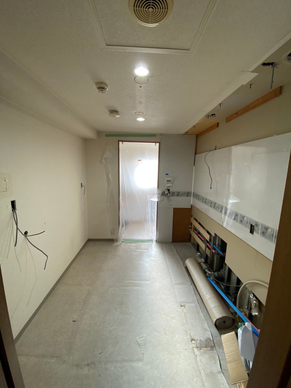 3天井照明交換 食器棚用電気事前配線工事