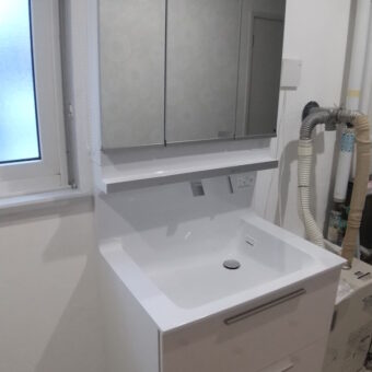 TOTO洗面化粧台『オクターブ』でスタイリッシュな洗面で空間全体がすっきり！札幌市戸建