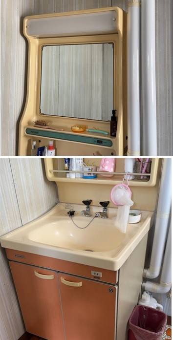 1施工前洗面セット