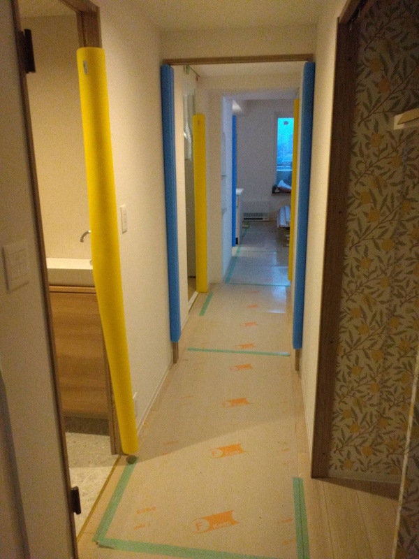 3施工中居室廊下