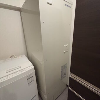 コロナ製角型370Lオートタイプ電気温水器へ交換リフォーム工事！札幌市マンション