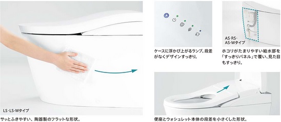お掃除しやすいデザイン