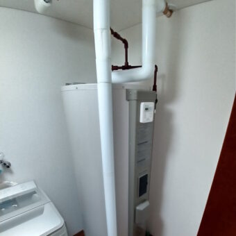 タカラスタンダード給湯専用丸型電気温水器370Lへ電気温水器交換リフォーム!江別市マンション
