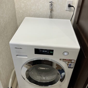 ミーレ(Miele)ドラム式洗濯機へ交換、衣類と環境にやさしいサステナブルな洗濯を実感!札幌市マンション