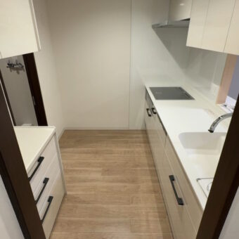 LIXIL(リクシル)SK・食器棚『シエラS』で明るいナチュラルキッチン空間へ!札幌市マンション