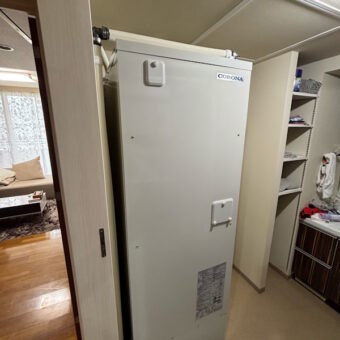 コロナ製角型460Ｌフルオートタイプ電気温水器交換リフォーム工事施工事例！札幌市マンション
