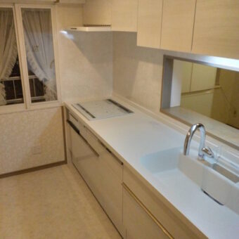 LIXIL（リクシル）システムキッチン『シエラＳ』で清潔感あふれるシンプルキッチンへ！札幌市マンション