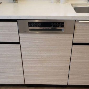 新築マンション、ドイツ・ボッシュ食器洗い機幅45㎝モデル新規設置！札幌市マンション