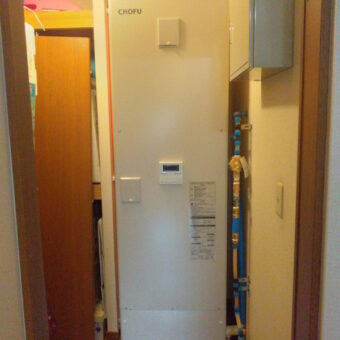 丸型電気温水器から長府製角型給湯専用電気温水器460Ｌへ交換リフォーム工事！札幌市戸建
