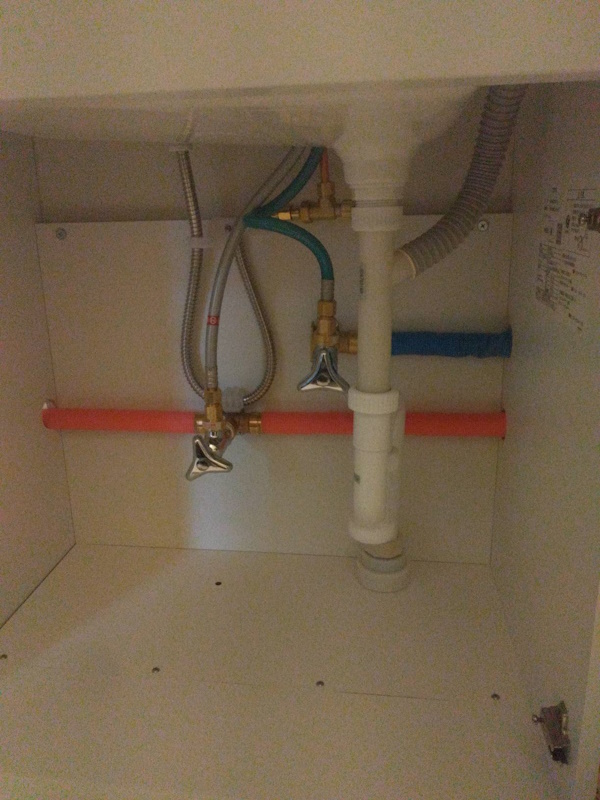 ４施工中洗面